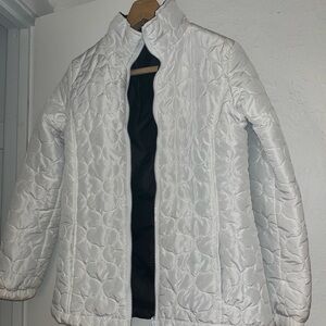 Elegant White Quilted Women's Jacket